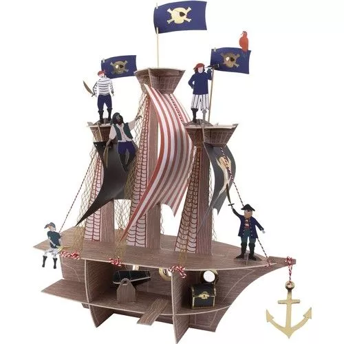 Meri-Meri Meri Meri Feest Tafeldecoratie Piratenschip 3 Meri-Meri Meri Meri Feest Tafeldecoratie Piratenschip