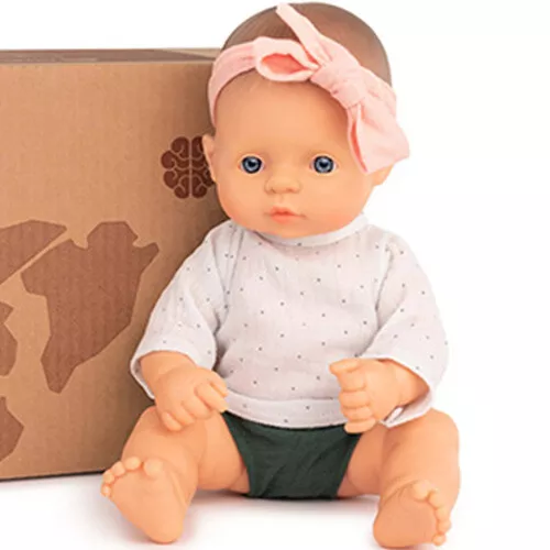 Miniland Babypop Europees Met Poppenkleding Meisje - 32 Cm 4 Miniland Babypop Europees Met Poppenkleding Meisje - 32 Cm - Afbeelding 2