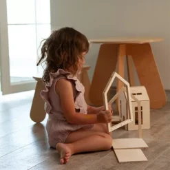 Babai Toys Magnetisch Poppenhuis - Naturel - M -Janod Winkel babai toys magnetisch poppenhuis naturel m 7