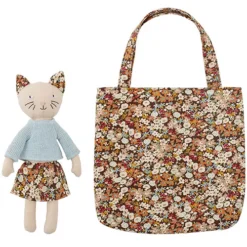 Bloomingville Knuffelpoes Met Tas Moe
