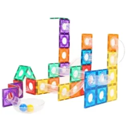 Coblo Magnetische Tegels Knikkerbaan - 100st -Janod Winkel coblo magnetische tegels knikkerbaan 100st 2