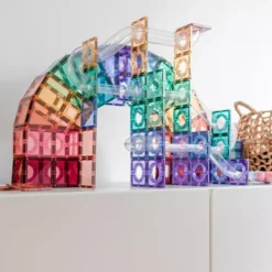 Connetix Magnetische Tegels Knikkerbaan - Pastel - 106st -Janod Winkel connetix knikkerbaan pastel 106st 10