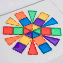 Connetix Magnetische Tegels Rainbow - Mini - 24st -Janod Winkel connetix magnetische tegels rainbow mini 24st 4