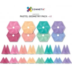 Connetix Magnetische Tegels Pastel - Geometry - 40st -Janod Winkel connetix pastel geometry 40st 2