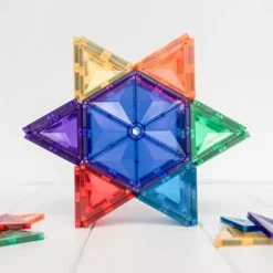 Connetix Magnetische Tegels Rainbow - Geometry - 30st -Janod Winkel connetix rainbow geometry 30st 3