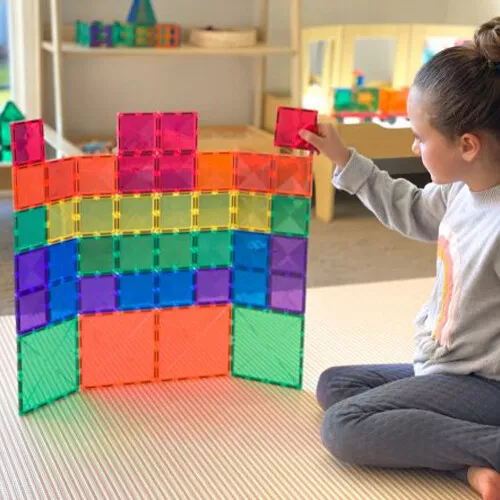 Connetix Magnetische Tegels Uitbreidingsset - Rainbow - 40st 4 Connetix Magnetische Tegels Uitbreidingsset - Rainbow - 40st - Afbeelding 2