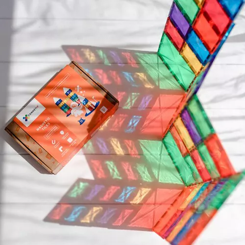 Connetix Magnetische Tegels Uitbreidingsset - Rainbow - 40st 5 Connetix Magnetische Tegels Uitbreidingsset - Rainbow - 40st - Afbeelding 3