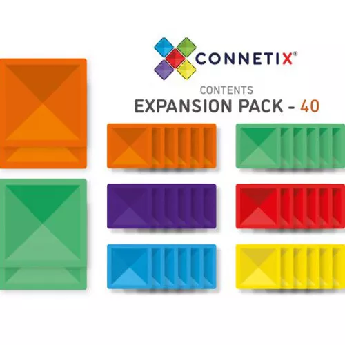 Connetix Magnetische Tegels Uitbreidingsset - Rainbow - 40st 8 Connetix Magnetische Tegels Uitbreidingsset - Rainbow - 40st - Afbeelding 6