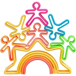 Dëna Bijt- En Stapelspeeltje Neon - Zon -Janod Winkel d na bijt en bouwspeelgoed neon zon 6