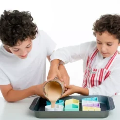 Dëna Bijt- En Stapelspeeltje Kind, Huis, Boom - Pastel -Janod Winkel de na kind huis boom pastel 9st6