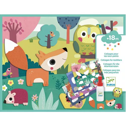 Djeco Knutselset Collage Dierenvrienden 3 Djeco Knutselset Collage Dierenvrienden