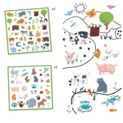 Djeco Stickers Dieren - 160st -Janod Winkel djeco stickers dieren 160st 1