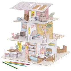 Djeco 3D Kleurplaat Poppenhuis