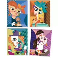 Djeco Collage Gezichten Kubisme Square Heads - Pablo Picasso -Janod Winkel djeco collage kubisme4