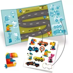 Djeco Herbruikbare Stickers Auto - 14st -Janod Winkel djeco herbruikbare stickers auto 14st 2