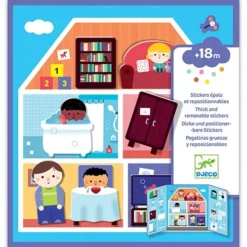 Djeco Herbruikbare Stickers Huis - 14st