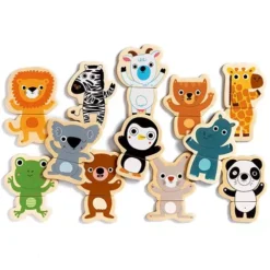 Djeco Houten Magneten Jungle (24st) -Janod Winkel djeco houten magneten jungle 24st dj03118 3