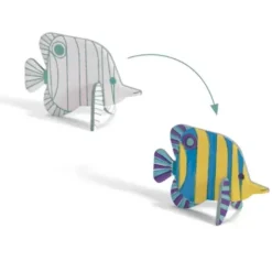 Djeco 3D Kleurplaat Speelfiguren - Oceaan -Janod Winkel djeco kleurplaat 3d speelfiguren oceaan2