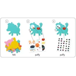 Djeco Knutselset Creëren Met Stickers - Dieren -Janod Winkel djeco knutselset cre ren met stickers dieren