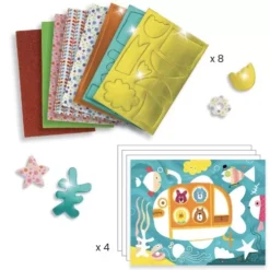 Djeco Knutselset Mozaïek - Beestenboel -Janod Winkel djeco knutselset mozaiek beestenboel1