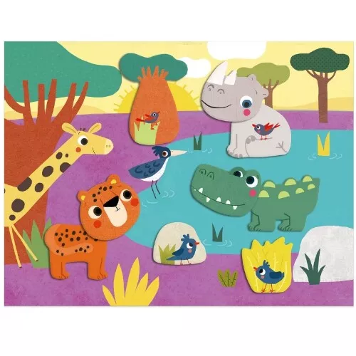 Djeco Knutselset Collage Dierenvrienden 4 Djeco Knutselset Collage Dierenvrienden - Afbeelding 2