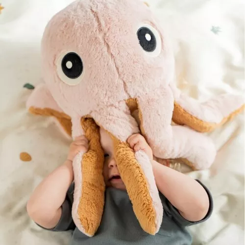 Done By Deer Knuffeloctopus Jelly - Powder - 45 Cm 5 Done By Deer Knuffeloctopus Jelly - Powder - 45 Cm - Afbeelding 3