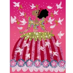 Djeco Glitterschilderijen Feestjurken -Janod Winkel glitterschilderijen jurken4