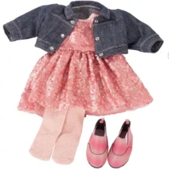 Götz Poppenkleding Glitter Glamour Met Laarsjes - Xl