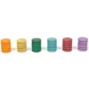 Grapat Munten Opaque - 6 Kleuren (36st) -Janod Winkel grapat houten munten opaque 36st ilovespeelgoed
