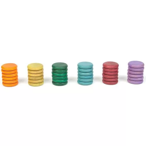 Grapat Munten Opaque - 6 Kleuren (36st) 3 Grapat Munten Opaque - 6 Kleuren (36st)