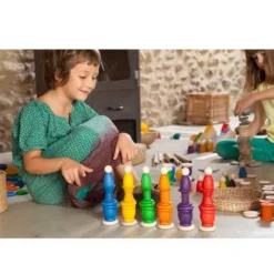 Grapat Houten Nins® Poppetjes Met Bakjes En Schijfjes -Janod Winkel grapat houten nins bakjes en munten 6 st 15 101