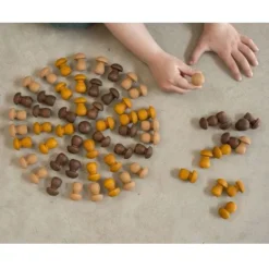 Grapat Houten Paddenstoeltjes - Bruin (36st) -Janod Winkel grapat houten paddenstoeltjes bruin 36st 1