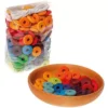Grimm's 240 Gekleurde Houten Kralen - Schijfjes 2 Cm -Janod Winkel grimm s 240 gekleurde houten kralen schijfjes 2 cm ilovespeelgoed1