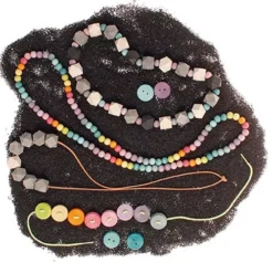 Grimm's Houten Rijgknopen - Pastel -Janod Winkel grimm s baby houten juweelkralen monochroom 1