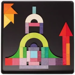 Grimm's Magneetpuzzel - Geo-grafisch (59st) -Janod Winkel grimm s magneetpuzzel geo grafisch 59st 7
