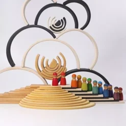 Grimm's Regenboog Stapeltoren Monochroom - 12 Bogen 36 Cm -Janod Winkel grimm s regenboog stapeltoren monochroom 12 bogen 36 cm 3