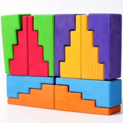 Grimm's Stapelblokken Trap - 12st - Regenboog -Janod Winkel grimm s stapelblokken trap 12st regenboog 2