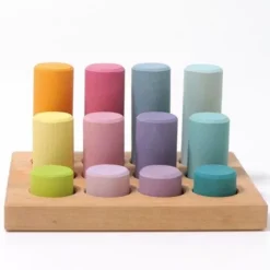 Grimm's Stapelrollers 12st - Pastel -Janod Winkel grimm s stapelrollers 12st pastel 5