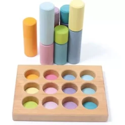 Grimm's Stapelrollers 12st - Pastel -Janod Winkel grimm s stapelrollers 12st pastel 6