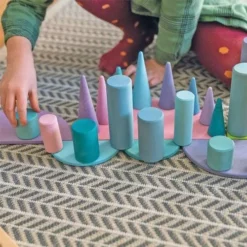 Grimm's Stapelrollers 12st - Pastel -Janod Winkel grimm s stapelrollers 12st pastel 7