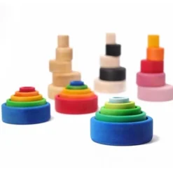 Grimm's Stapelbakjes Regenboog -Janod Winkel grimm s kommen regenboog9