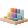 Grimm's Stapelrollers 12st - Pastel 2 Grimm's Stapelrollers 12st - Pastel -Janod Winkel grimm s stapelrollers 12st pastel
