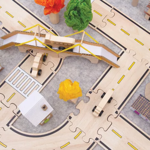 Guidecraft Dubbelzijdige Autoweg - 42st 10 Guidecraft Dubbelzijdige Autoweg - 42st - Afbeelding 8