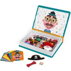 Janod Magneetboek Gekke Gezichten Jongens - 70st -Janod Winkel janod magnetibook gekke gezichten jongens2