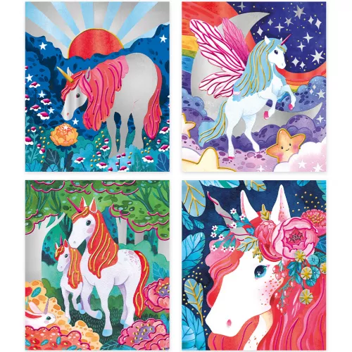 Janod Atelier 3D Schilderijen - Eenhoorns 4 Janod Atelier 3D Schilderijen - Eenhoorns - Afbeelding 2