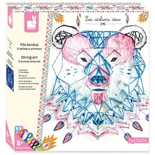 Janod Knutselset Koord- & Spijkerkunst - Dieren 3 Janod Knutselset Koord- & Spijkerkunst - Dieren