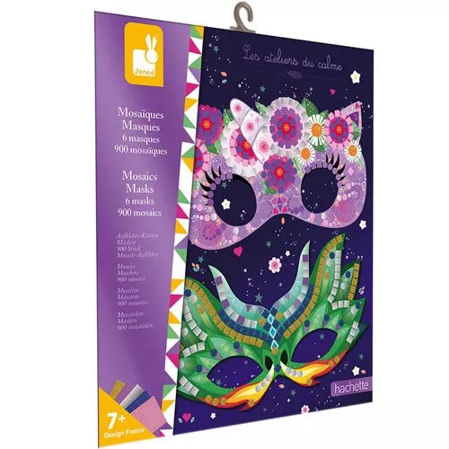 Janod Knutselset Mozaïek Maskers - 6st 3 Janod Knutselset Mozaïek Maskers - 6st