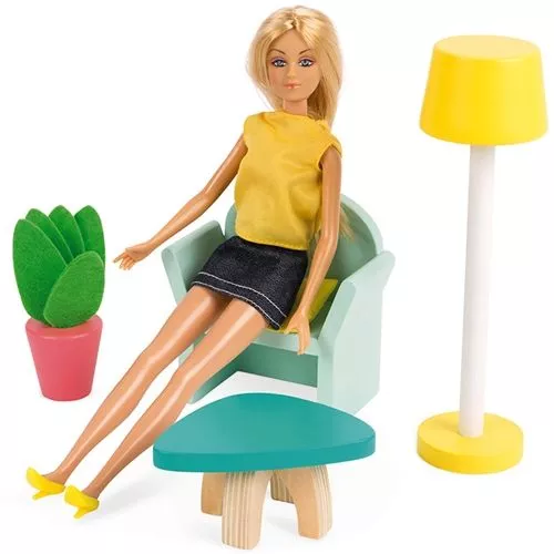 Janod Poppenhuis Happy Day - Gemeubileerd 9 Janod Poppenhuis Happy Day - Gemeubileerd - Afbeelding 7