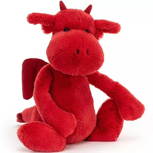 Jellycat Knuffeldraak Bashful Red Dragon - M - 31 Cm 3 Jellycat Knuffeldraak Bashful Red Dragon - M - 31 Cm