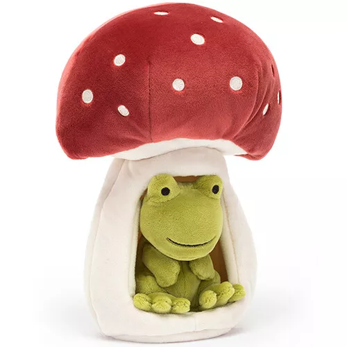 Jellycat Knuffelkikker En Paddenstoel - Forest Fauna Frog - 21 Cm - Afbeelding 2